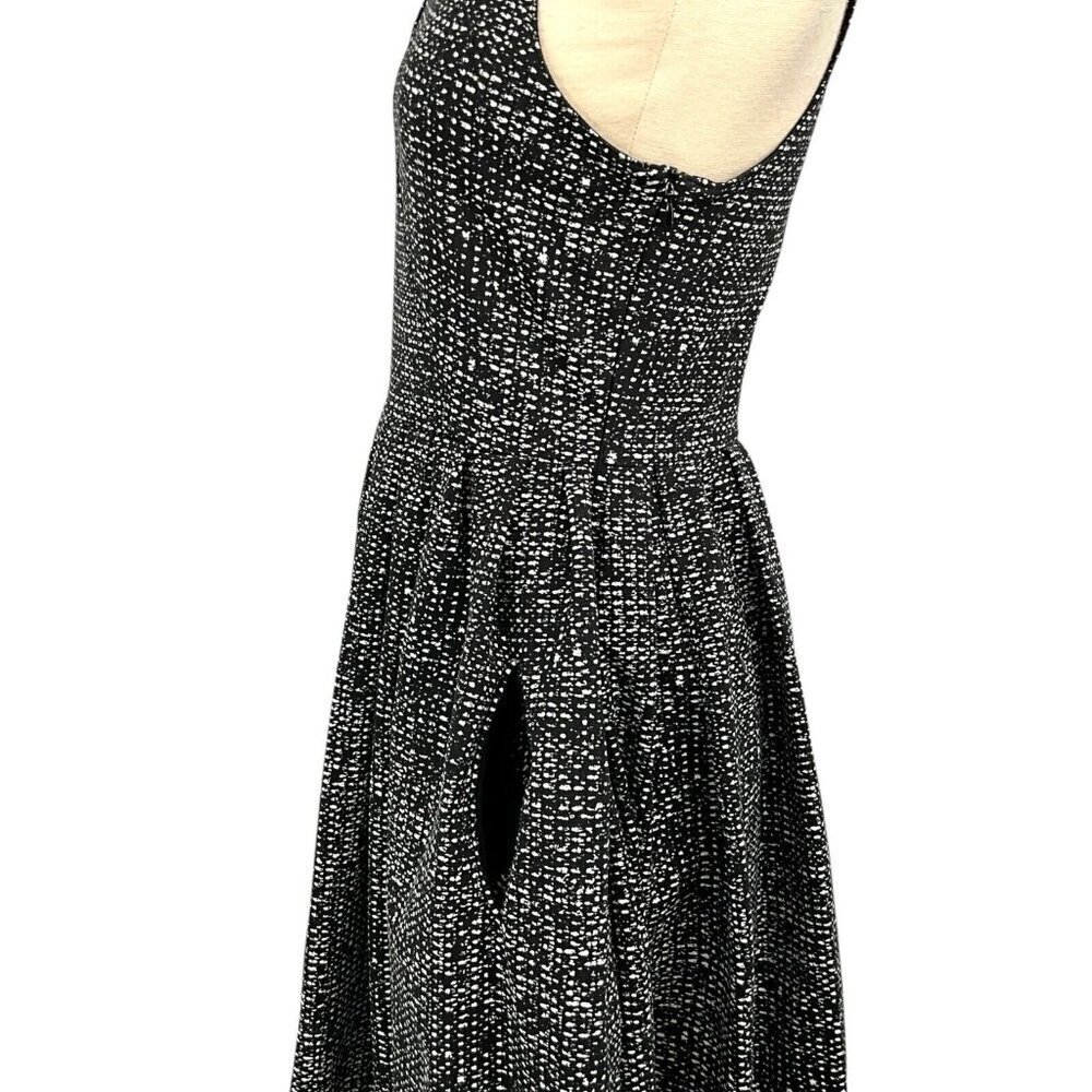 Cinq a Sept Pandora Cocktail Dress Size 6 Sleeveless Black Cutouts Pockets - Picture 6 of 15
